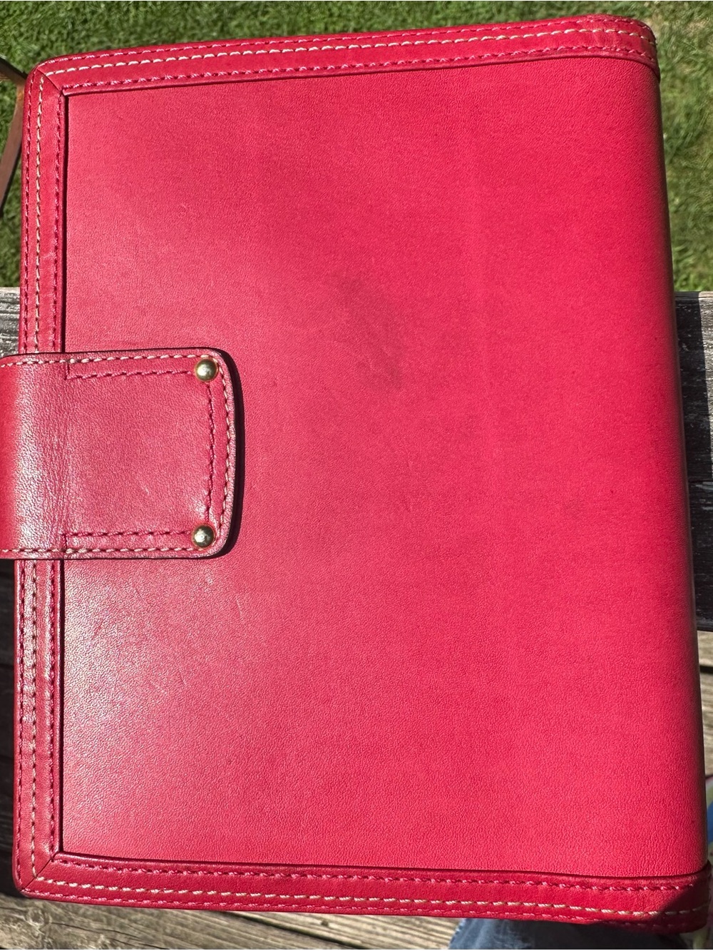 Coach Pink Leather Turnlock Planner - Picture 5 of 13